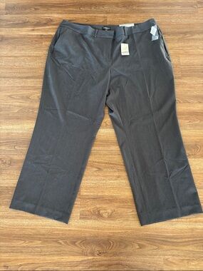 NWT Liz Claiborne Sophie Classic Secretly Slender Trouser Career Charcoal 26W
